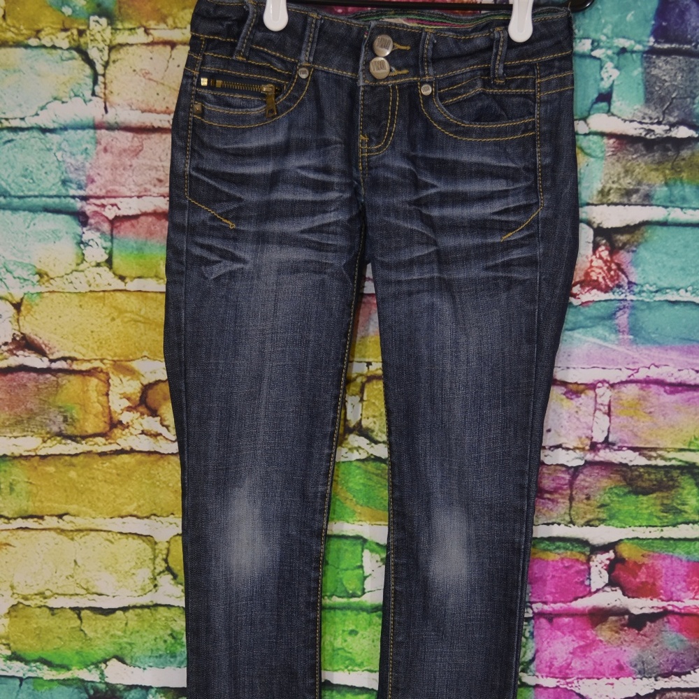 Yno Womens Jeans Zipper Pockets Size 0
